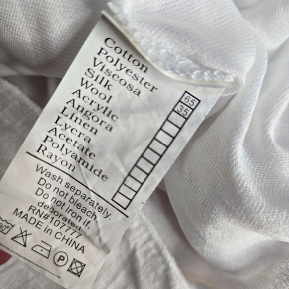 Y2K White Sleeveless Mini Dress Ruffled Pink Rosette Size s Fairy Boho Festival - Picture 9 of 9